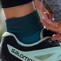 Coolmesh II - Quarter Socks - Ash/Turquoise