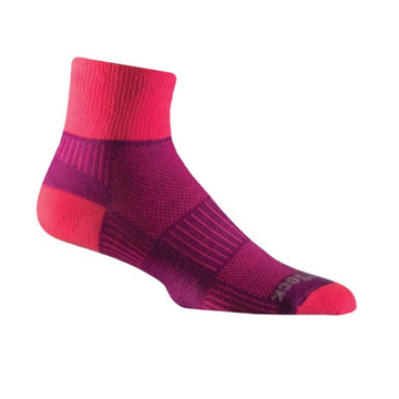 Coolmesh II - Quarter Socks - Plum/Pink