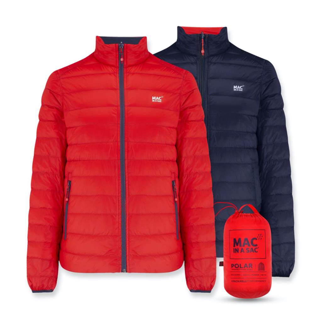 Mens Polar Revers. Down Jacket (red/navy)