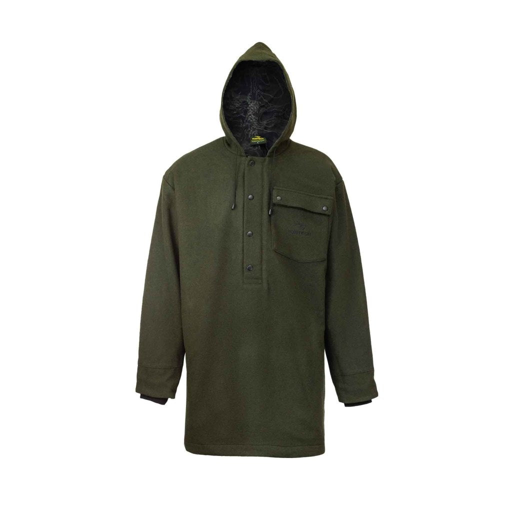 Mens Wool Station Anorak (moss)