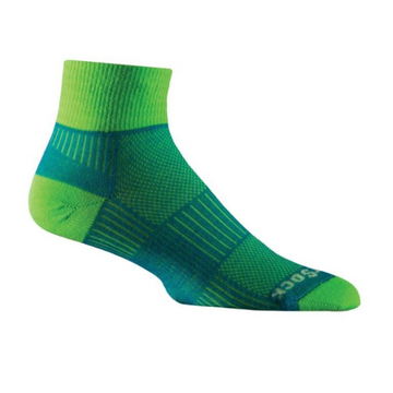 Coolmesh II - Quarter Socks - Blue/Green