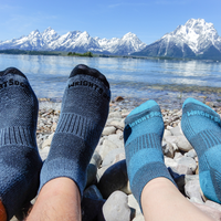 Coolmesh II - Quarter Socks - Ash/Turquoise