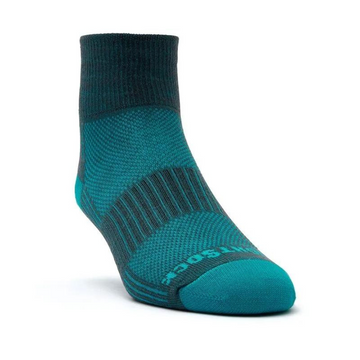 Coolmesh II - Quarter Socks - Ash/Turquoise