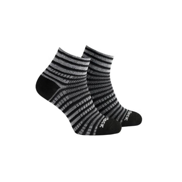 Coolmesh II - Quarter Socks - Black/Whte Stripe