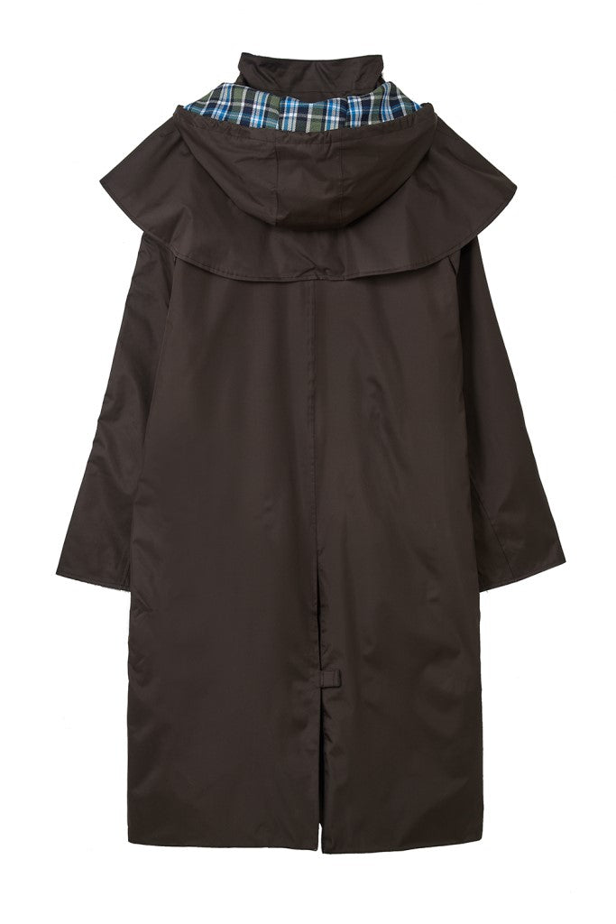 Mens Stockman Coat full length (chocolate)