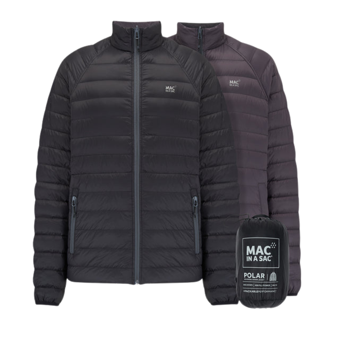 Men's Polar Reversible Down Jacket (black/charcoal)
