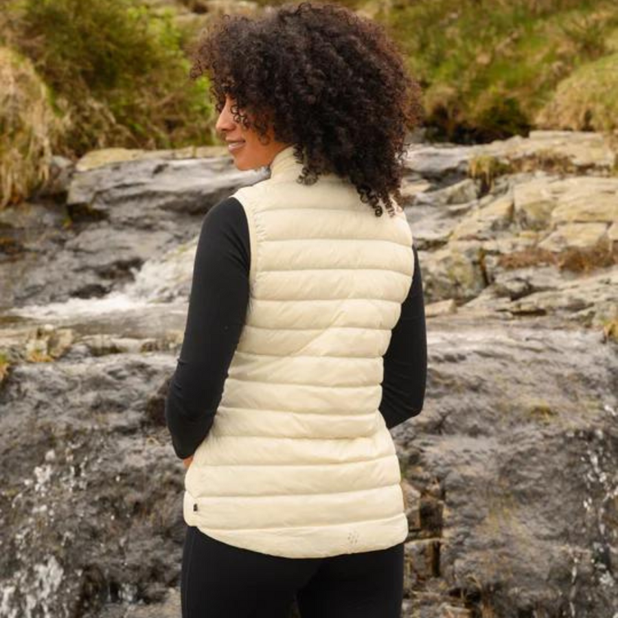 Ladies Alpine Packable Down Vest (ivory)