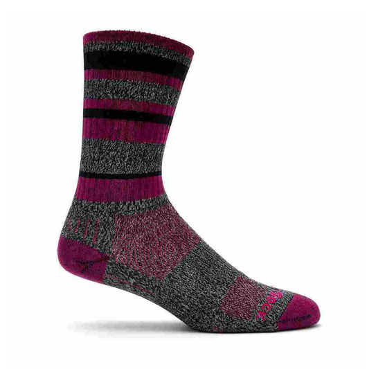 Adventure - Crew Sock - Black Fuchsia