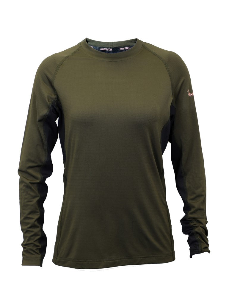 Huntech Women's Glaciertech LS Top (military)