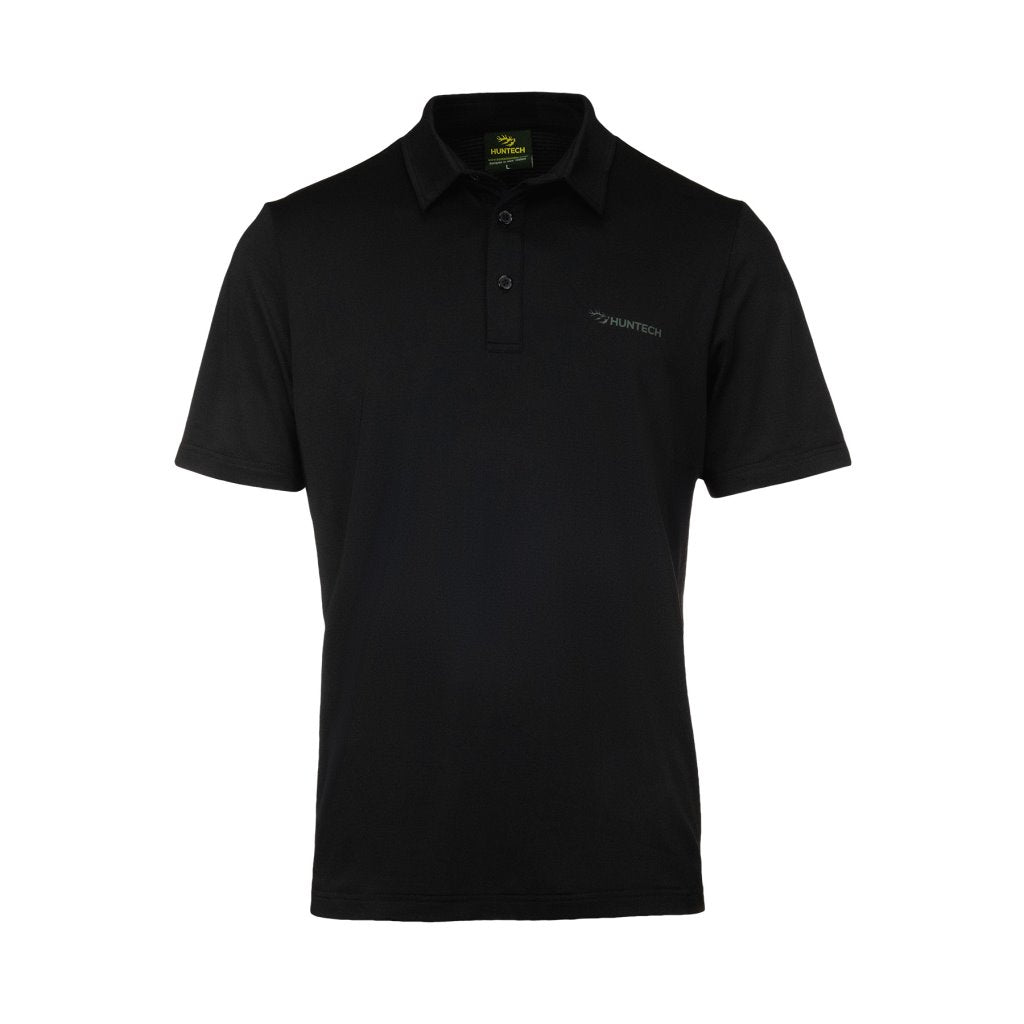 Huntech Men's Glaciertech Polo (black)