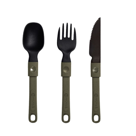 Foldable 3pce Nylon Cutlery Set