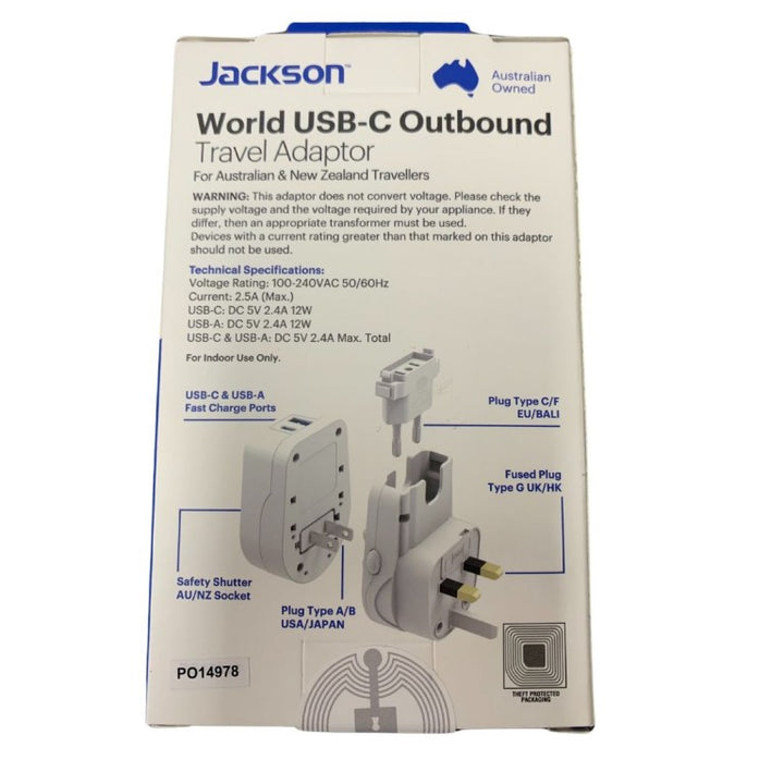 Travel Adapter - Worldwide (USB-A + USB-C)
