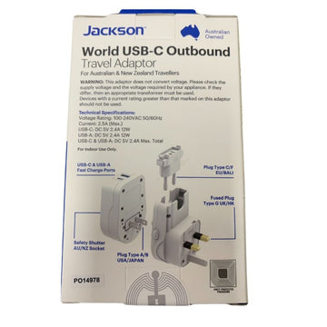 Travel Adapter - Worldwide (USB-A + USB-C)