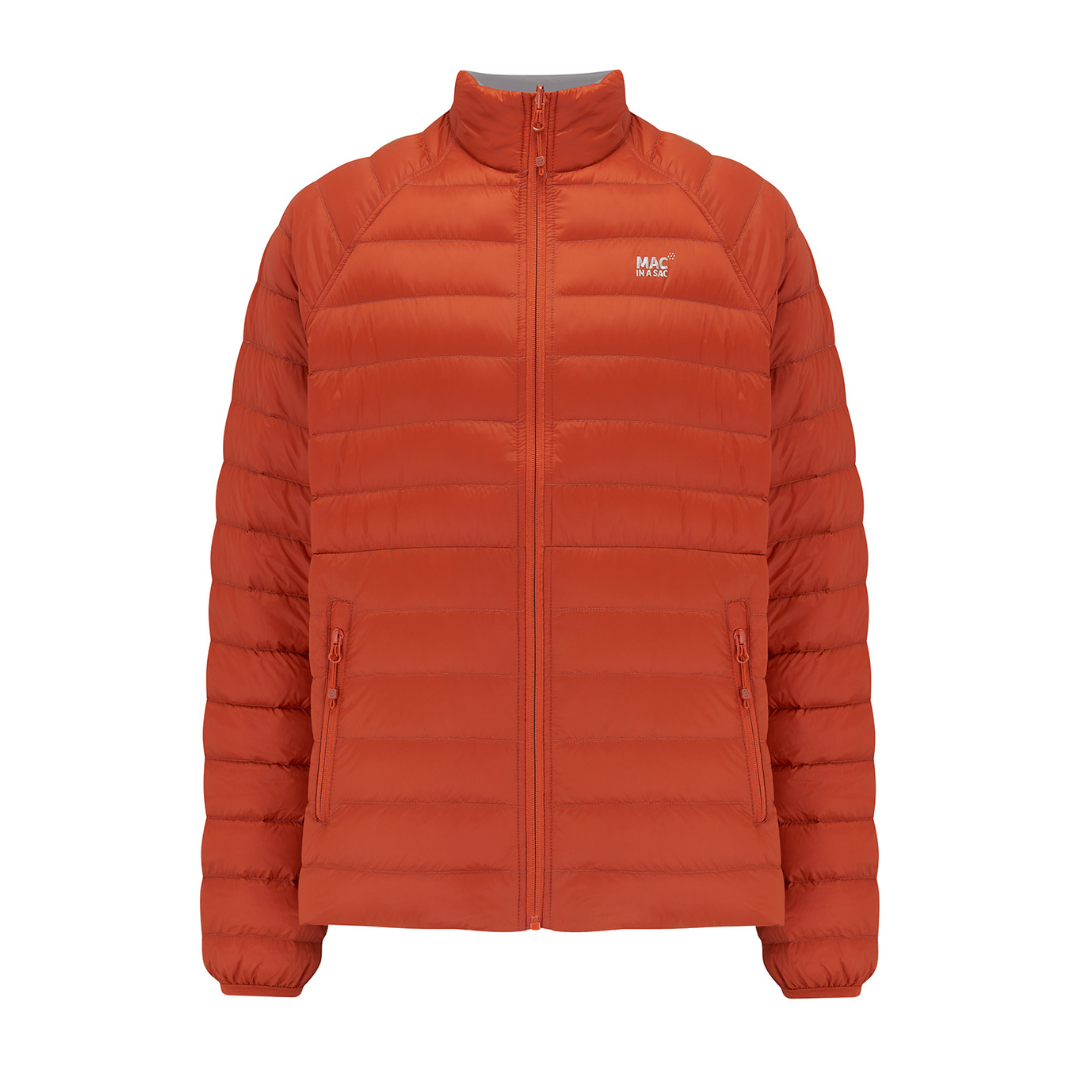 Mens Polar Reversible Down Jacket (orange/grey)
