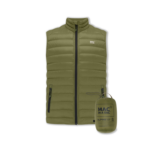 Men's Alpine Packable Down Vest (khaki)