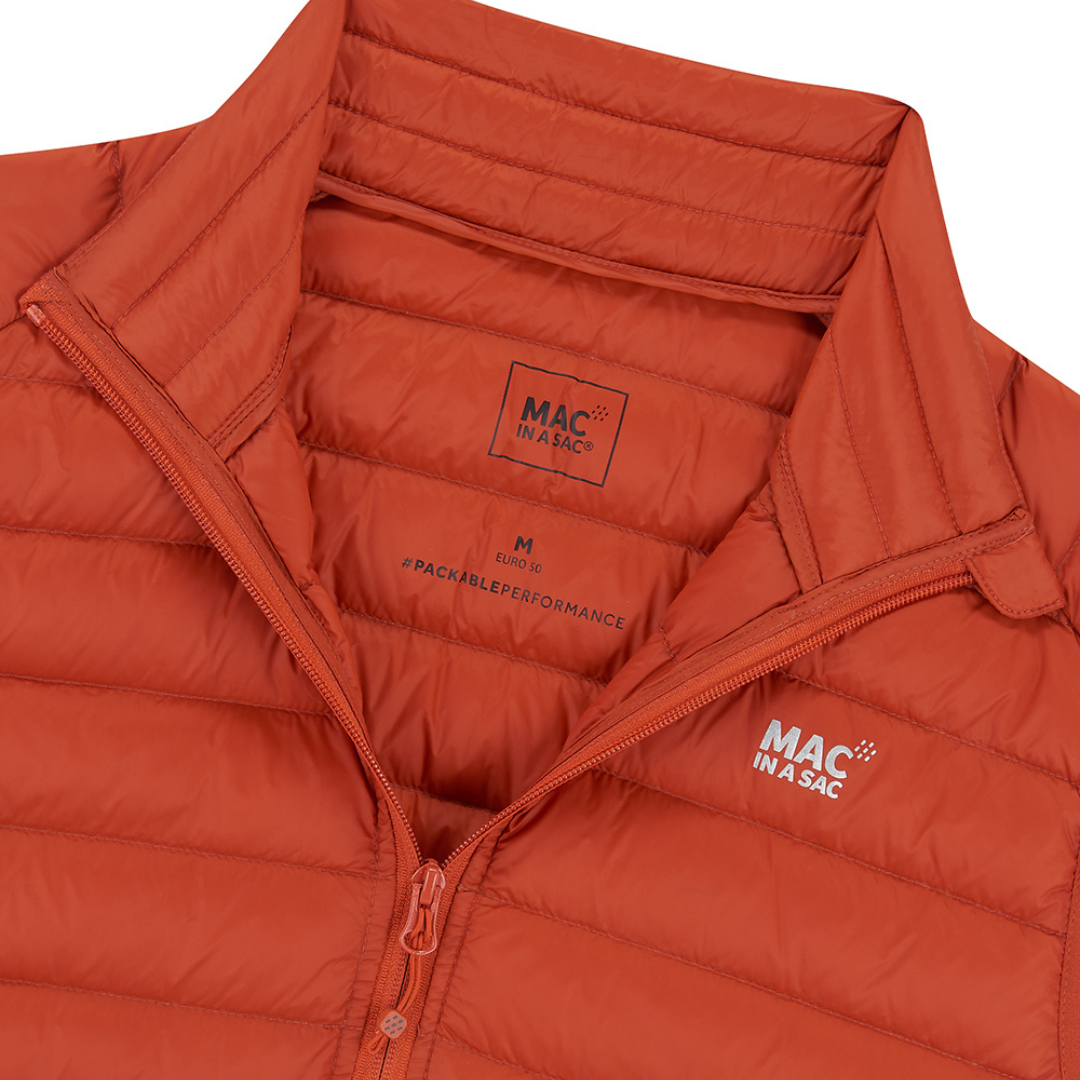 Men's Alpine Packable Down Vest (burnt orange)