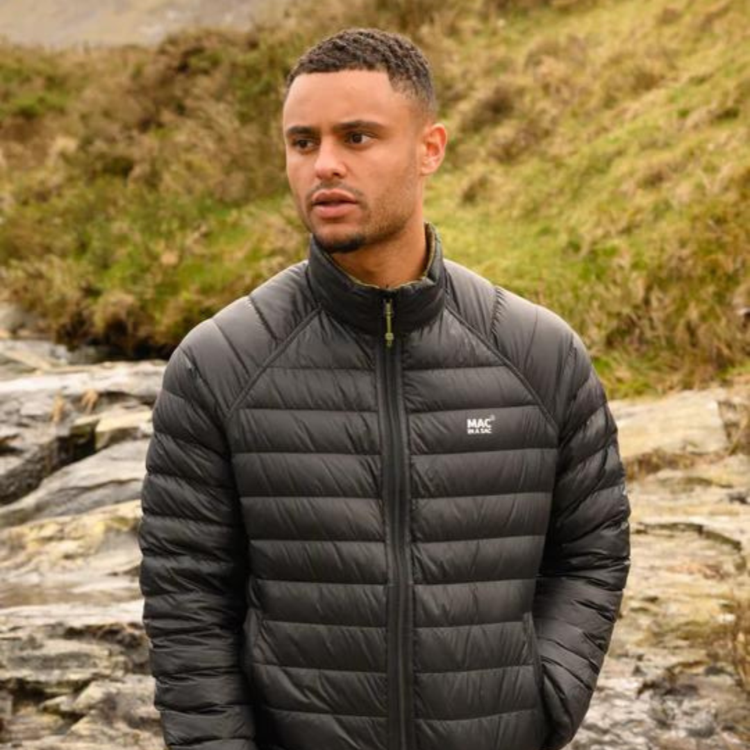 Men's Polar Reversible Down Jacket (khaki/black)