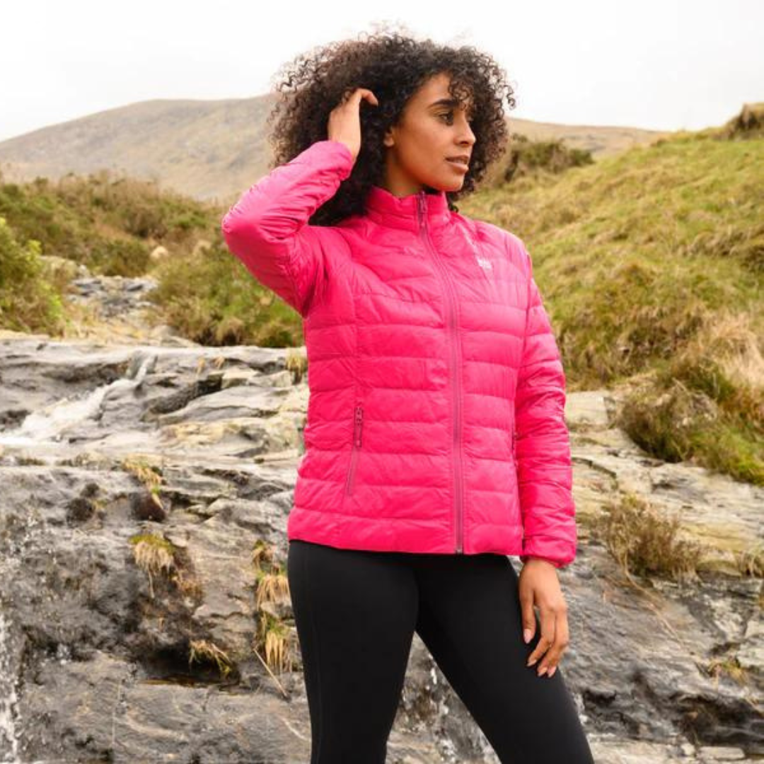 Ladies Polar Reversible Down Jacket (fuchia/navy)