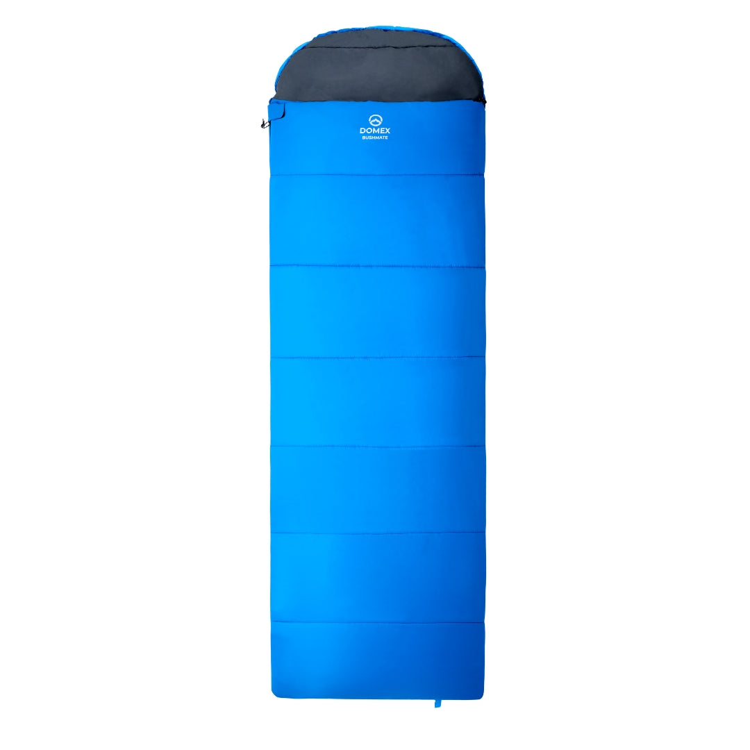 Domex Bushmate Synthetic Sleeping Bag - Small - Blue. Ships from Melbourne | DOM466Lblue, DOM466Rblue, DOM460Lblue, DOM460Rblue