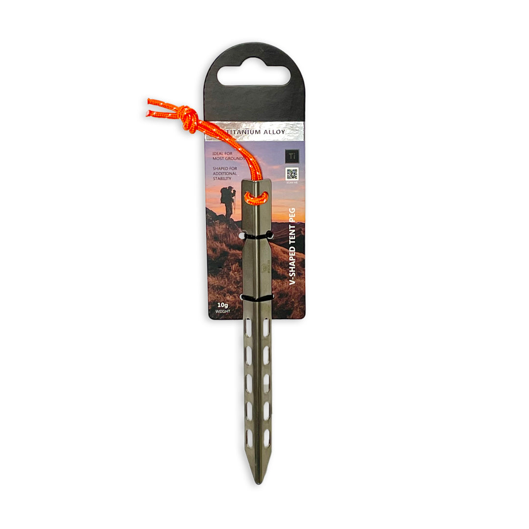Domex Titanium Alloy V-Shaped Tent Peg | Ships from Melbourne