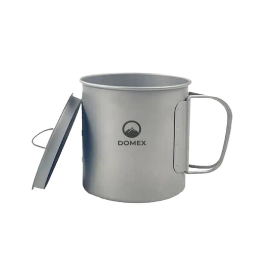 Domex Titanium Pot (600 ml) with folding handle and lid | Ships from Melbourne