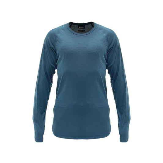 Front view of Domex Unisex Thermalayer Long Sleeve, Crew Neck Top -Dark Blue/Green. Ships from Melbourne | DOMALS2000, DOMALS2001, DOMALS2002, DOMALS2003, DOMALS2004, DOMALS2005, DOMALS2006, DOMALS2007