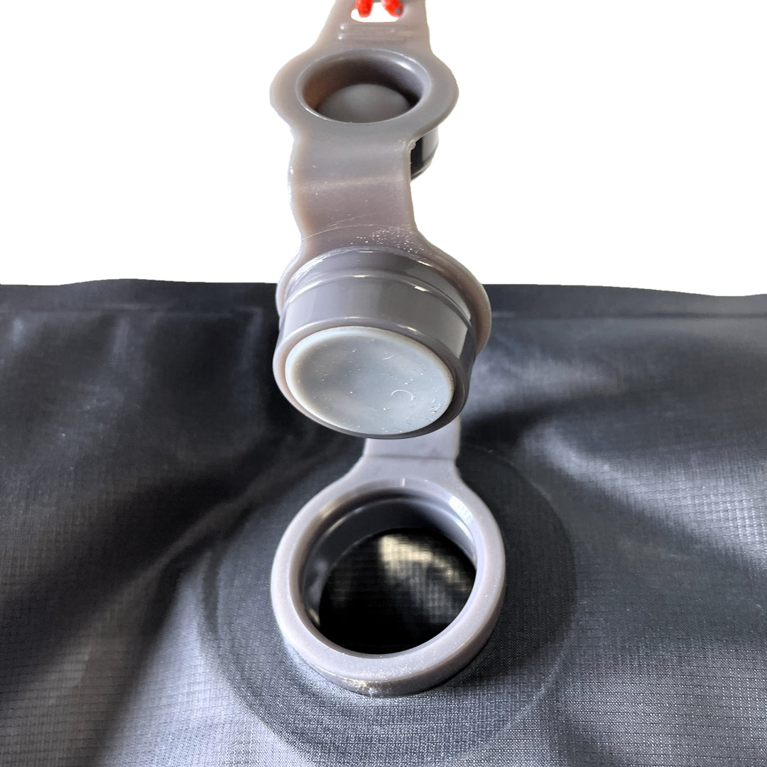 Close up of open valve on Domex  Ultra XT Air Mat - Black