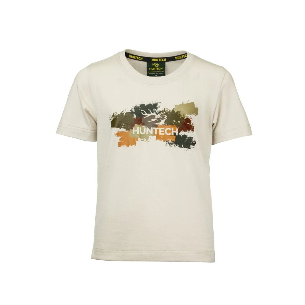 Huntech Kids Paint Camo Tee (stone)