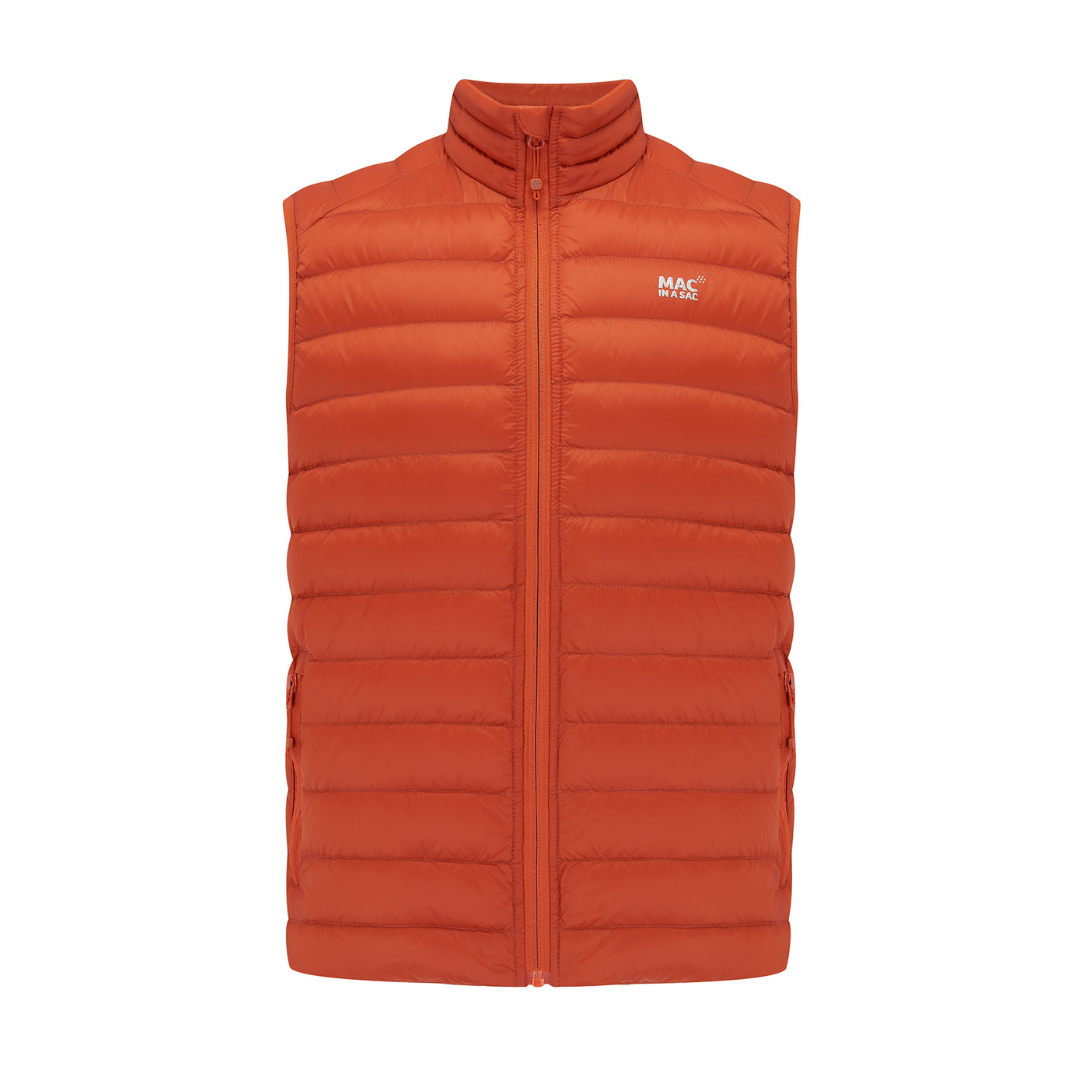 Mens Alpine Packable Down Vest (burnt orange)