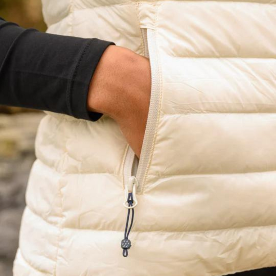 Ladies Alpine Packable Down Vest (ivory)