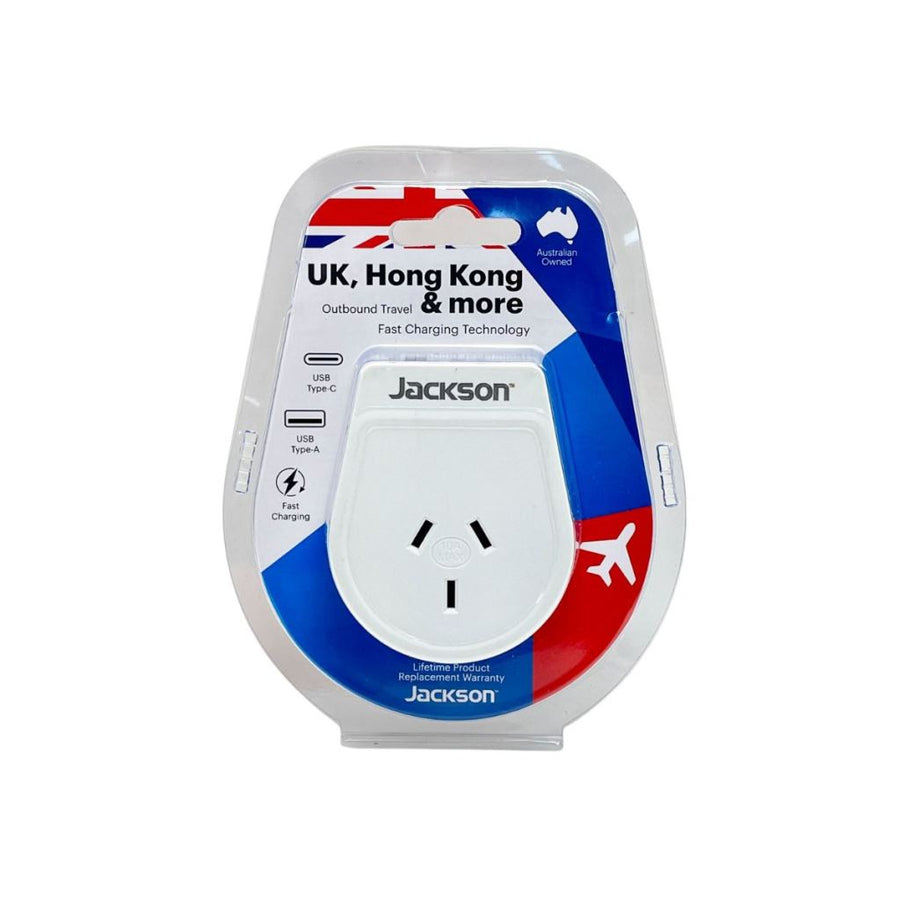 Travel Adaptor - UK, Hong Kong & more (with USB)