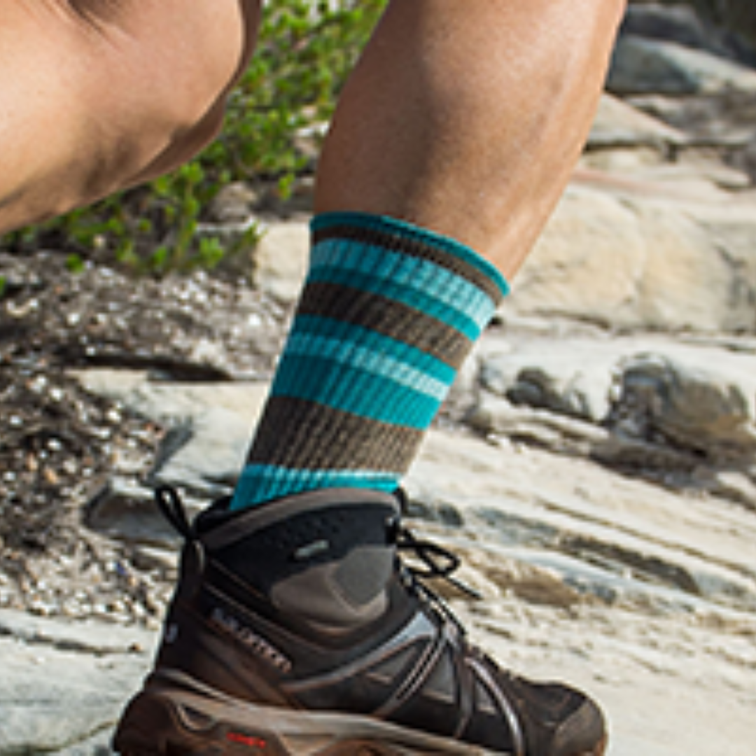 Adventure - Crew Sock - Brown Teal