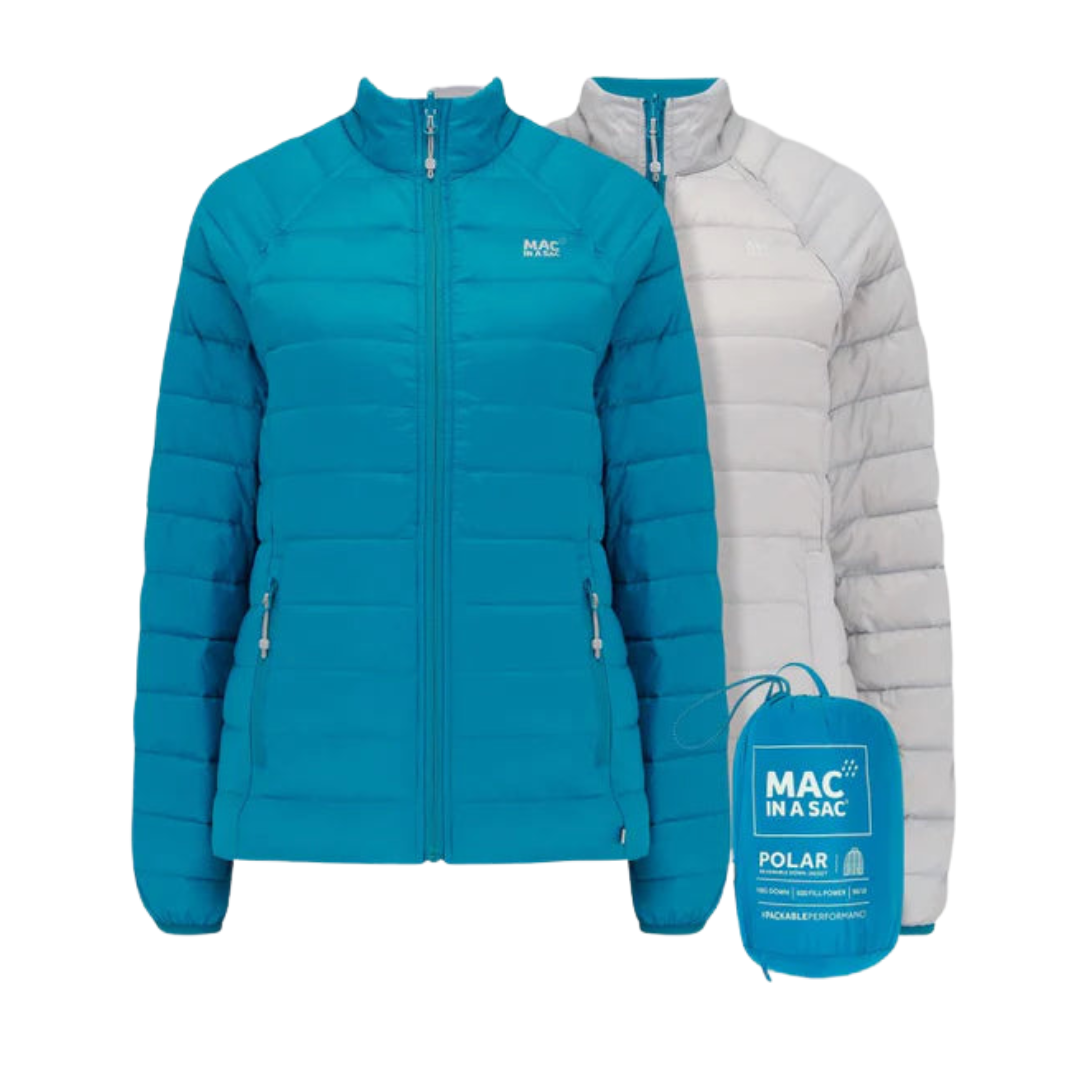 Ladies Polar Reversible Down Jacket (petrol/grey)