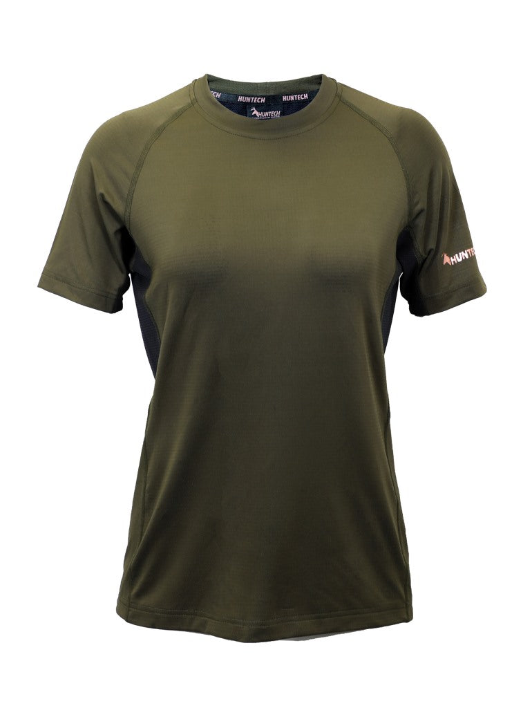 Huntech Womens Glaciertech SS Tee (military)