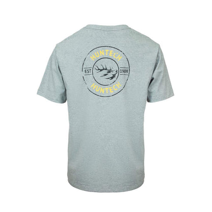 Huntech Men's Stag Badge Tee (grey marl)